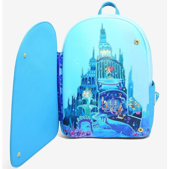 Loungefly Disney The Little Mermaid Castle Mini Backpack - BoxLunch Exclusive - Picture 2 of 6